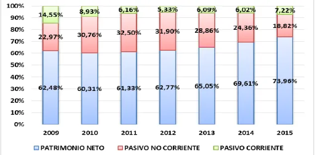 Gráfico 2.4. Composición del Patrimonio Neto y Pasivo de Pago de Carraovejas, S.L. 