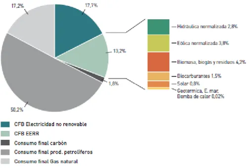 Figura 2. Consumo final bruto de energía en 2010 [1] 
