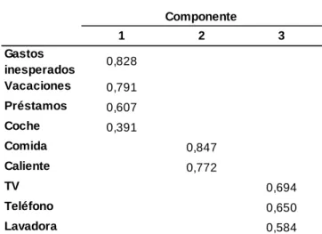 TABLA 4.4.3 MATRIZ DE COMPONENTES  