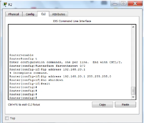 Figura 8. Configuración R2, para DHCP. 