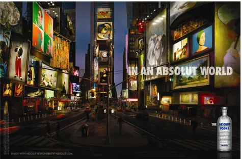 Figura	
  5.1.:	
  Anuncio	
  Times	
  Square,	
  In	
  an	
  Absolut	
  World	
  