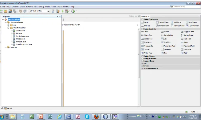 Figura No.8 Proyecto Transformadores listo para correr en netbeans 