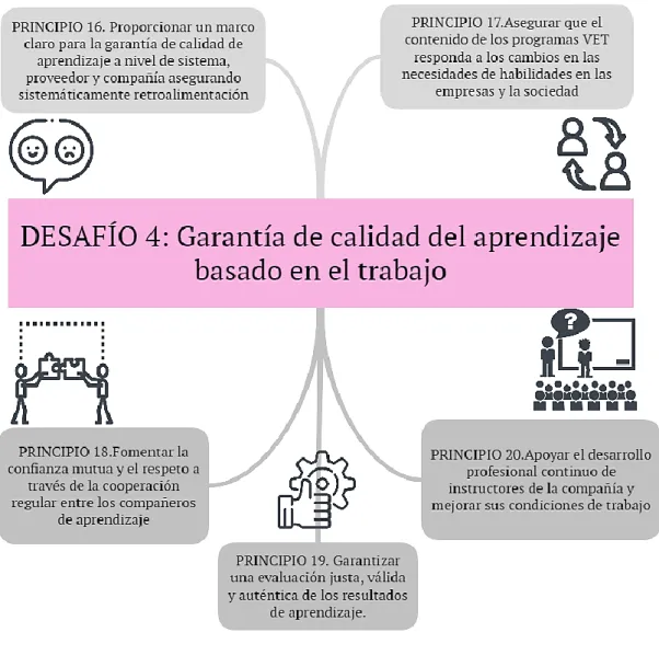 Figura 11. Principios del desafío 4: Garantía de calidad en el work-based learning. 