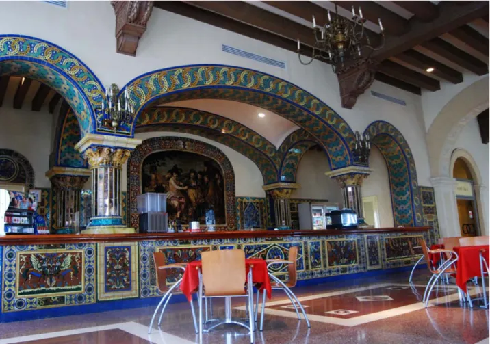 Fig. 7: Estado actual de la cafetería del edificio dedicado al arte internacional del Museo Nacional de Be-