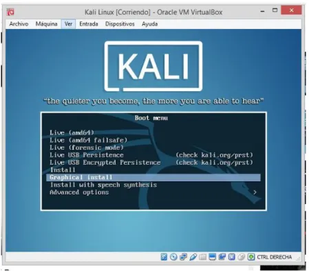 Figura 2 Instalación kali Linux 