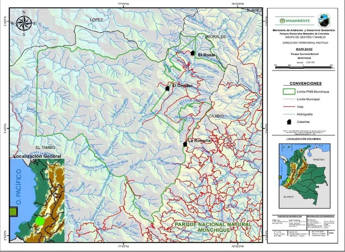 Figura 3. Localización General del Parque Nacional Natural Munchique  Fuente: PNNC (2018)