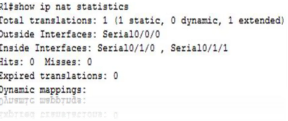 Ilustración 7 ip nat statistics 