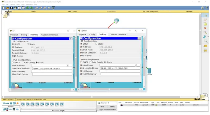 Figura 4. Configuración de IP PC3