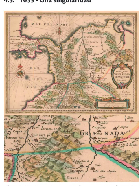 Figura 4. « Terra Firma et Novum Regnum Granatense et Popayán”. Janssonius, 