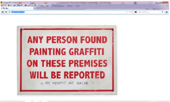 Foto 3: Portada de la web de Banksy. 