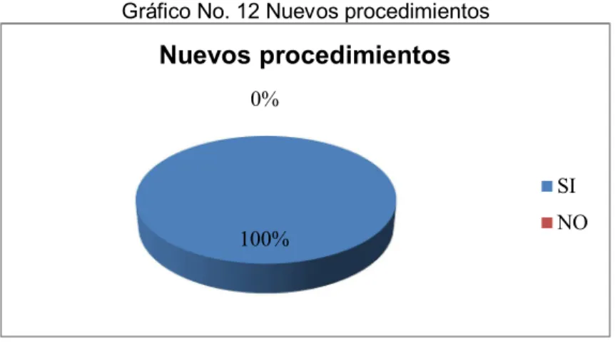 Gráfico No. 12 Nuevos procedimientos 