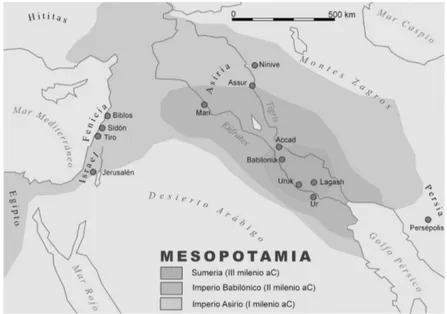 Figura 1. Mapa de Mesopotamia 9