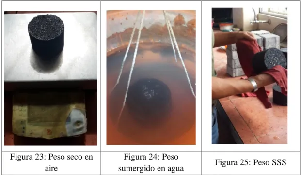 Figura 23: Peso seco en  aire 