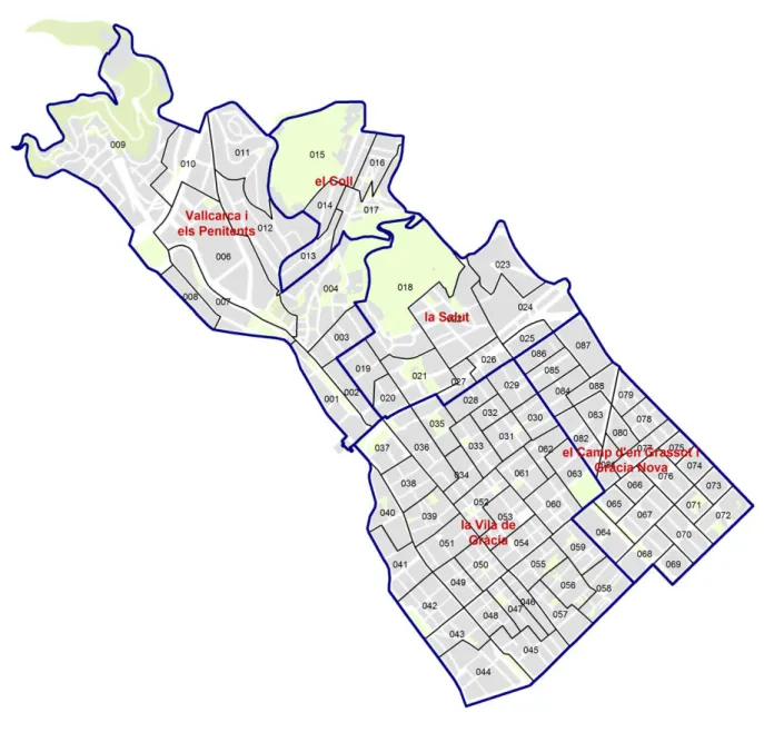 Mapa guia dte 6. Gràcia