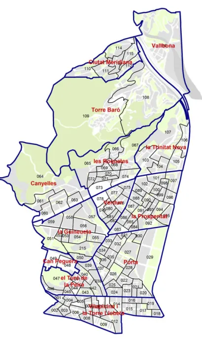 Mapa guia dte 8.  Nou Barris