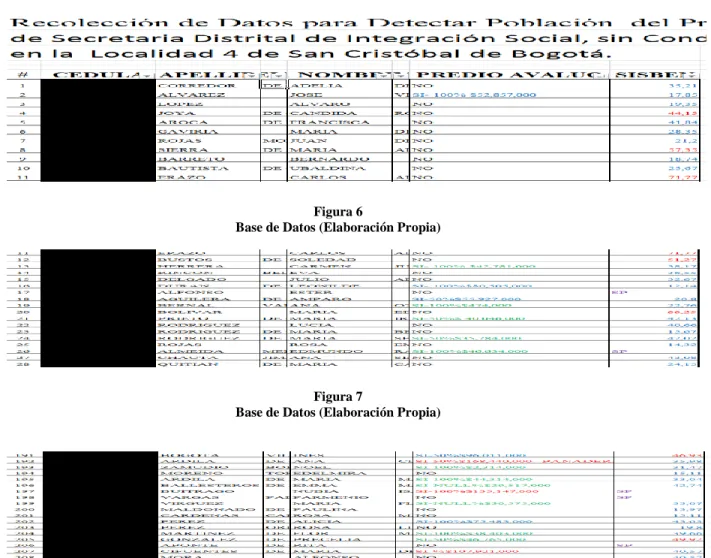 Tabla Base de Datos Excel 