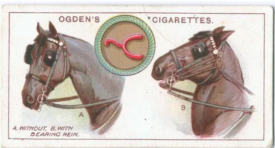 Figura 9. Anuncio de cigarrillos de la época en el que se muestra la diferencia de un caballo con y sin 