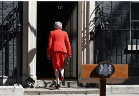 Figura 1.3 Theresa May tras anunciar su dimisión 