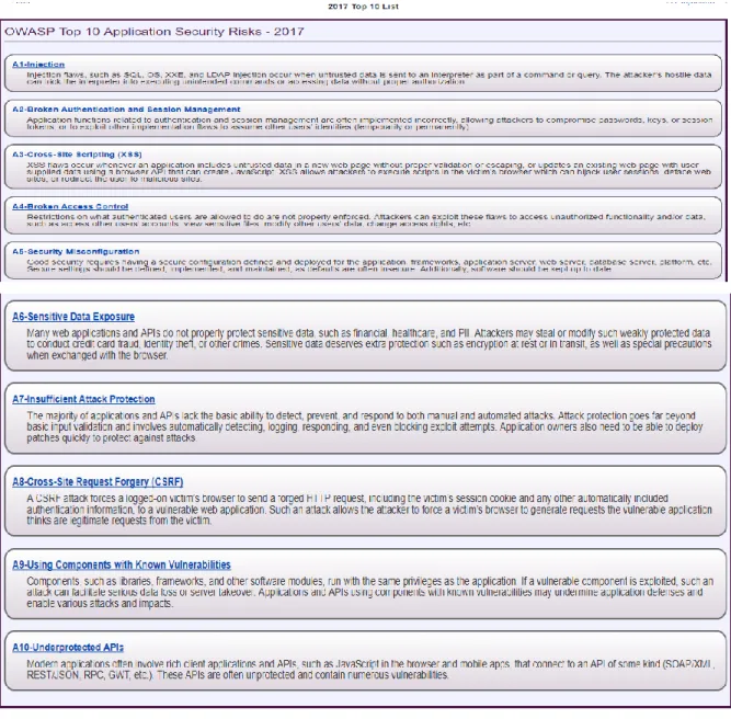 Figura 4. Top 10 Riesgos de OWASP 