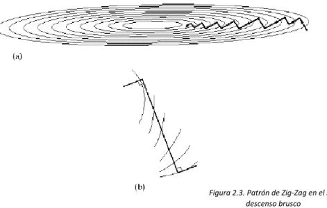 Figura 2.3. Patrón de Zig-Zag en el método de  descenso brusco 