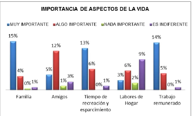 Figura 7.  Aspectos importantes de la vida 