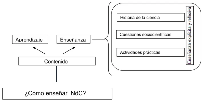 Figura 1. Enseñanza de la NdC 
