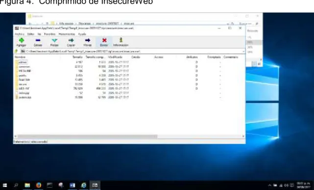 Figura 4.  Comprimido de InsecureWeb 