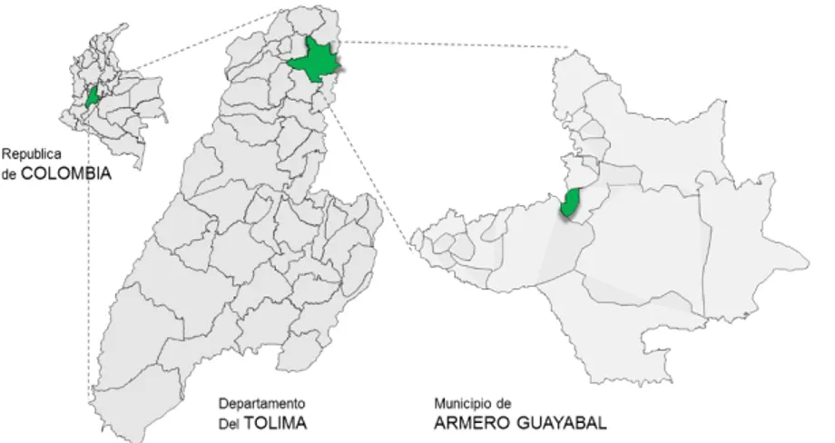 Figura 11 Ubicación Geográfica Armero Guayabal 