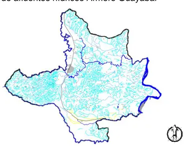 Figura 13 Mapa de afluentes hídricos Armero Guayabal 