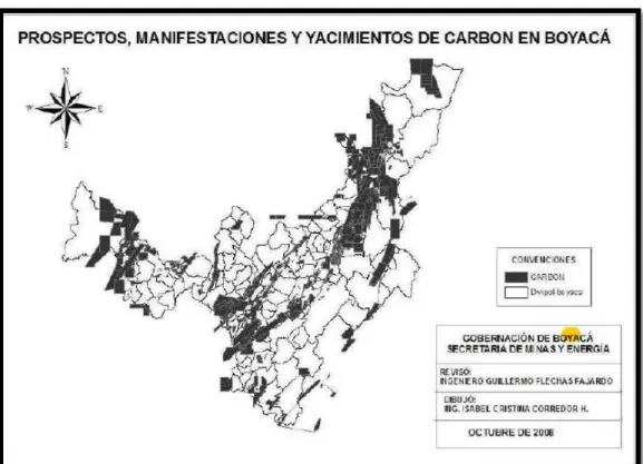 Tabla 3. Recursos de carbón en Boyacá. 