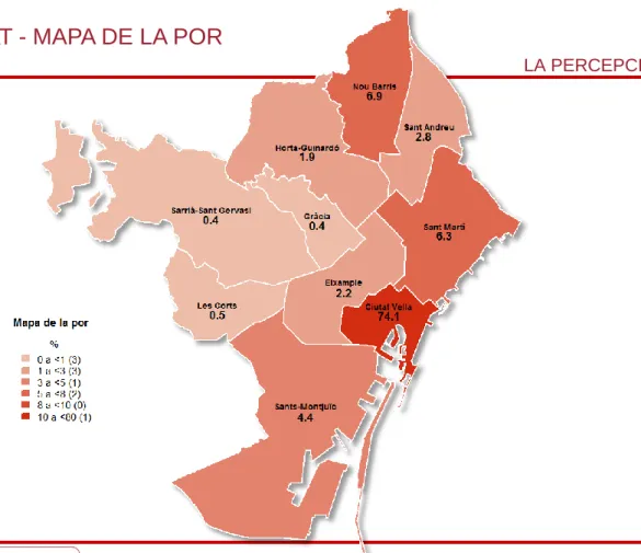 Mapa de la por 