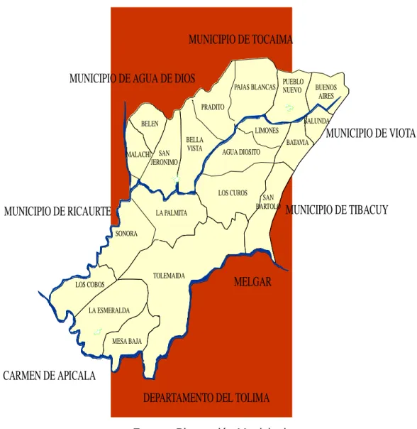 Figura  1. Mapa municipio de Nilo 
