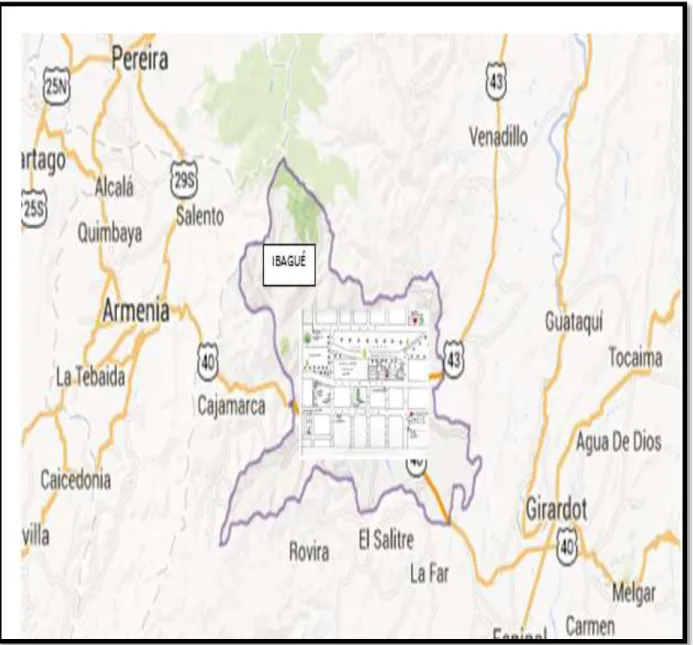 Figura 6.  Mapa de Ibagué                                                              