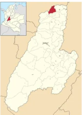 Figura 4. Mapa departamento del Tolima. 