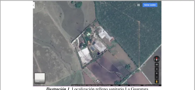Ilustración 1. Localización relleno sanitario La Guaratara  Fuente: Google Maps