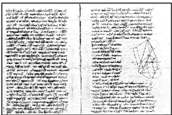 Fig. 1: Manuscrito de Apolonio sobre la Cónicas 