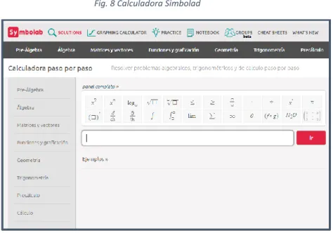 Fig. 8 Calculadora Simbolad 