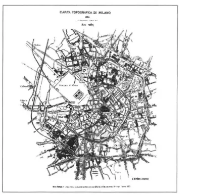 Figura 2.  El  gran  proyecto urbano  como  práctica  histórica.  Las  reformas  de  Milán tras  la unificación