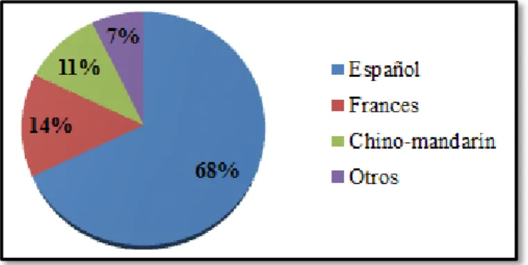 Gráfico 2: Programas de inmersión de acuerdo al idioma 
