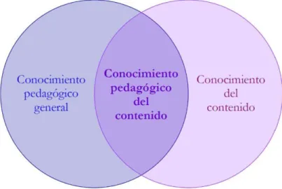 Figura 1.1. Conocimiento profesional docente (Shulman, 1986) 