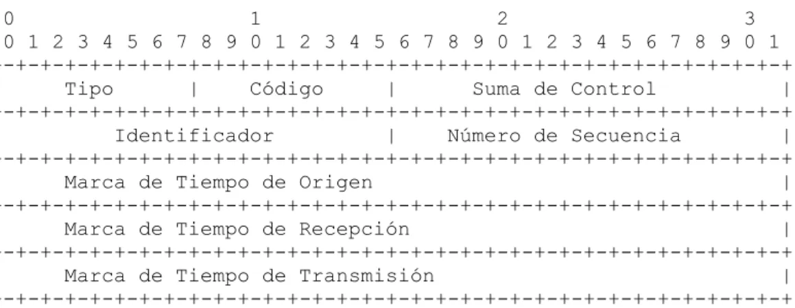 Figura 9. Cabecera el Datagrama ICMP 