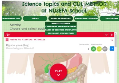 Figure 26. Reading material on the web-site.  Figure 27. Interactive activities on the web-site