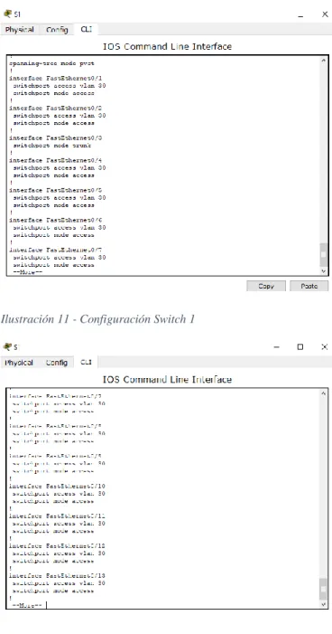 Ilustración 11 - Configuración Switch 1 