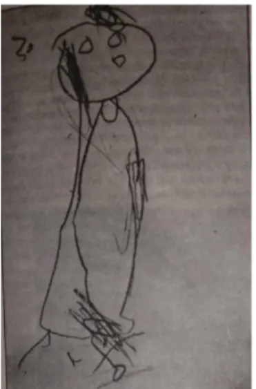 Figura 2: Un nombre dibujado por  un niño de cuatro años.  