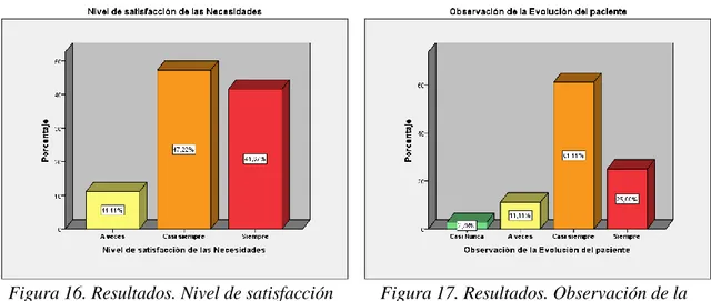 Figura 16. Resultados. Nivel de satisfacción  de las Necesidades