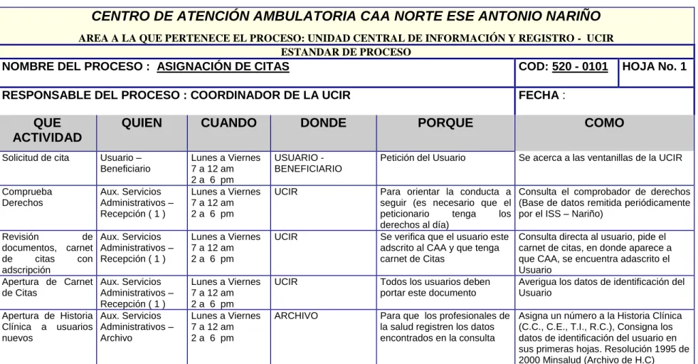 FIGURA  4 – FORMA 4 .                                          FORMATO DE UN ESTANDAR 
