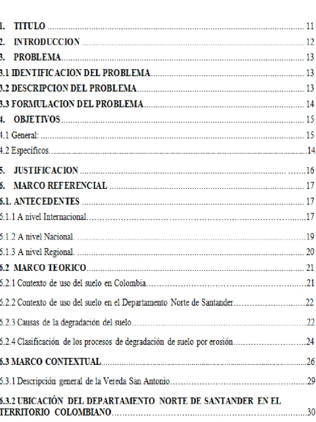 TABLA DE CONTENIDO 