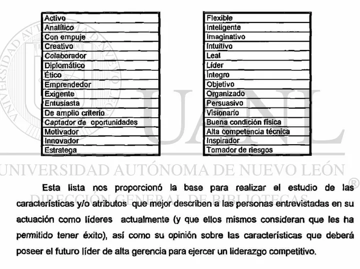 CUADRO N°. 11  Flexible  Inteligente  Imaginativo  Intuitivo  Leal  Líder  íntegro  Objetivo  Organizado  Persuasivo  Visionario 