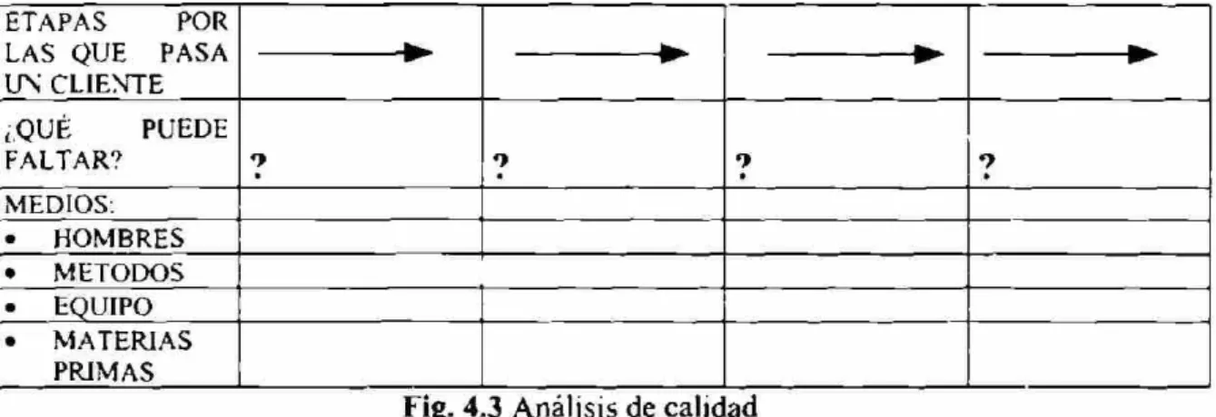 Fig. 4.3 Análisis de calic ad 