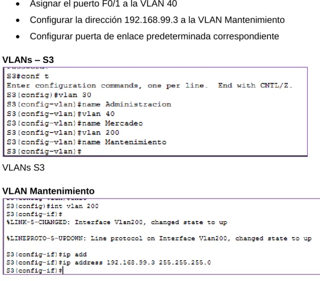 Figura 20. VLAN Mantenimiento S3 